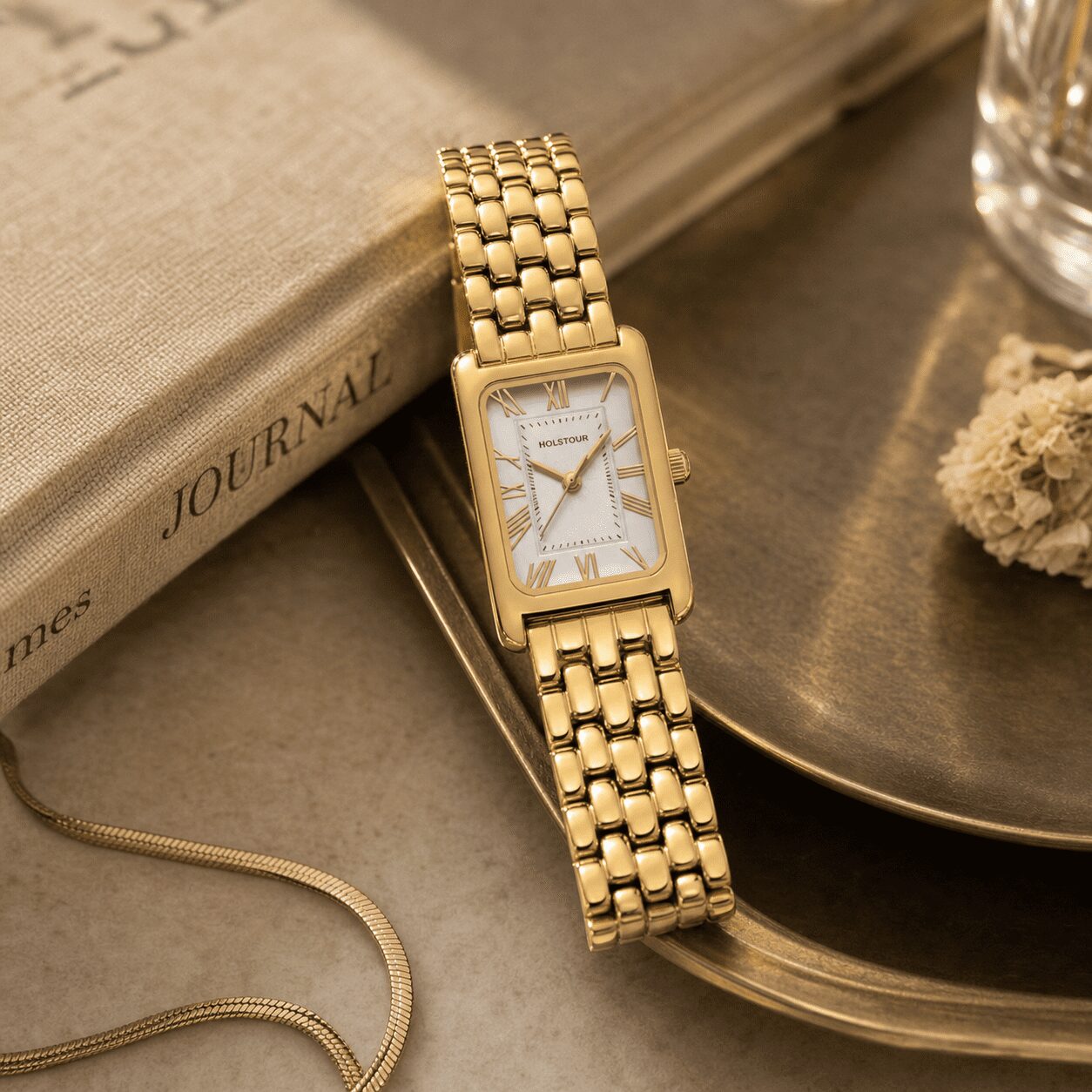 HOLSTOUR Rectangular Watch — Gold